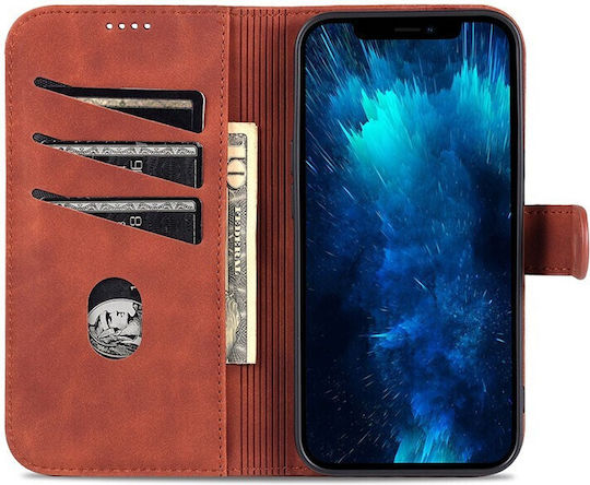 AZNS Wallet Δερματίνης Καφέ (iPhone 14 Pro)
