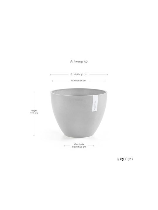 Ecopots Antwerp Pot Plastic 50x50x37.5cm.