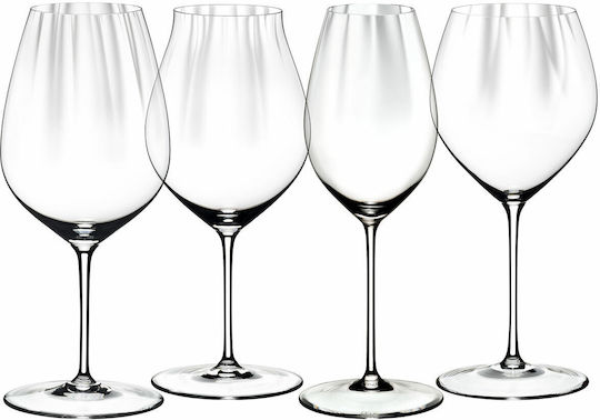 Riedel Set de pahare pentru Vin Alb și Roșu din Cristal Cu picior 4buc Riedel Set de pahare pentru Vin Alb și Roșu din Cristal Cu picior 4buc