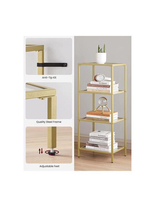 Bibliothek Gold 40x30x95cm