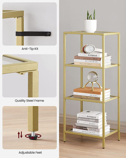 Bibliothek Goldene 40x30x95cm