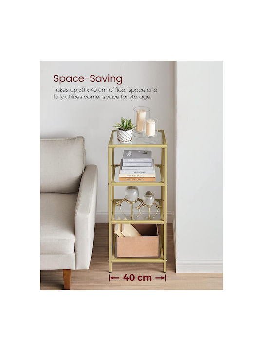 Bibliothek Gold 40x30x95cm
