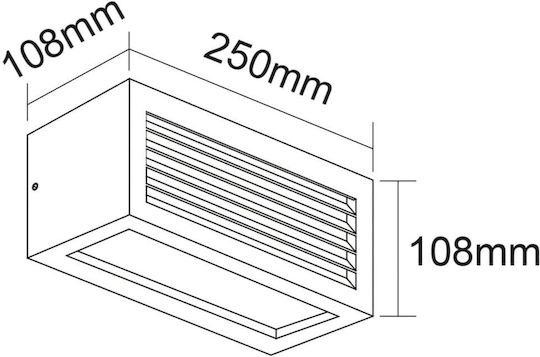 Bot Lighting Wandmontierte Außenbeleuchtung 25x10.8x10.8cm Bot Lighting Wandmontierte Außenbeleuchtung 25x10.8x10.8cm