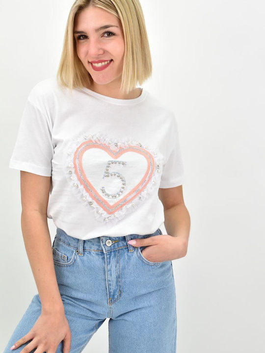 Γυναικείο T-shirt Λευκό