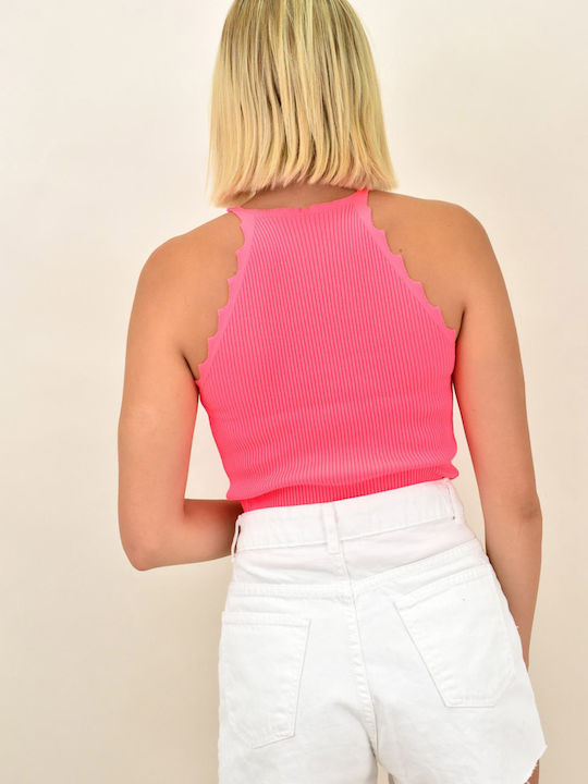 Women's Summer Blouse Sleeveless Fuchsia 16890