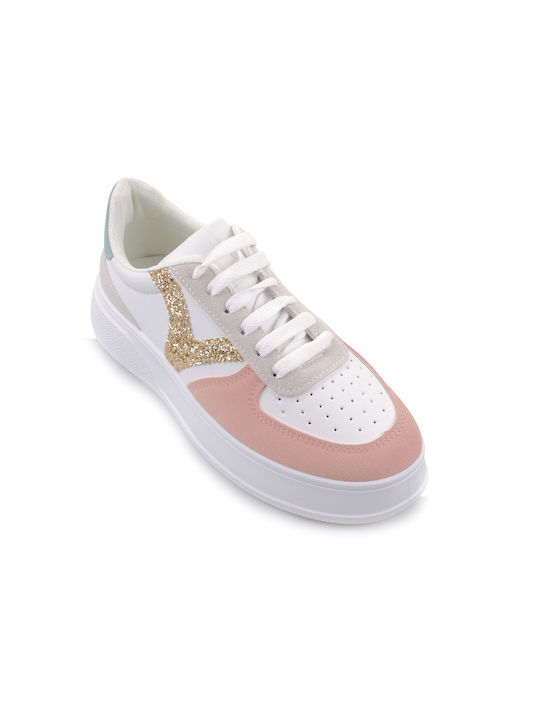 Fshoes Damen Flatforms Sneakers Mehrfarbig