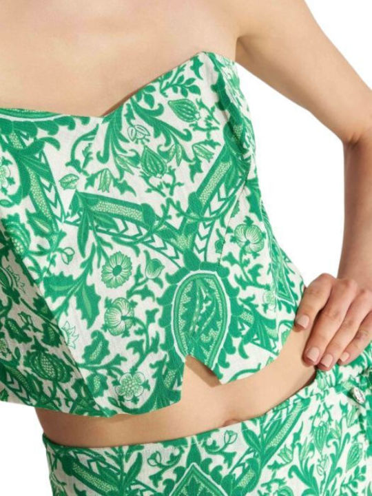 Ale - The Non Usual Casual pentru Femei de Vară Crop Top Verde