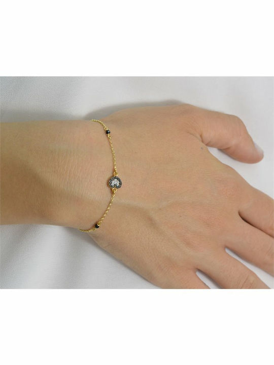 Paraxenies Bracelet Chain with design Heart made of Silver Gold Plated with Zircon