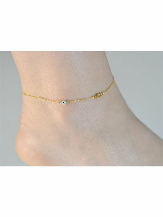 Paraxenies Bracelet Anklet Chain with design Eye made of Silver Gold Plated