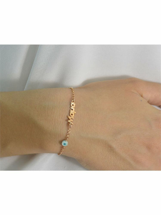 Paraxenies Bracelet Chain with design Mum made of Silver Gold Plated