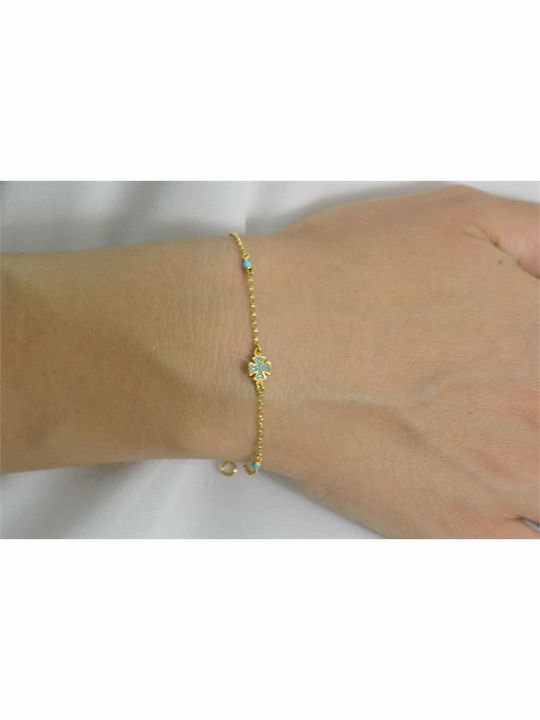 Paraxenies Bracelet Chain with Cross design made of Silver Gold Plated