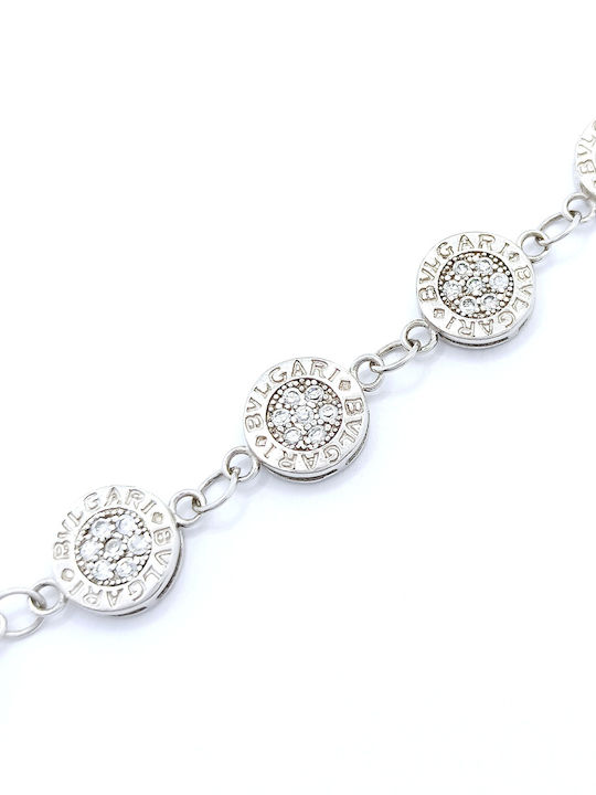 PS Silver Bracelet Chain made of Silver with Zircon