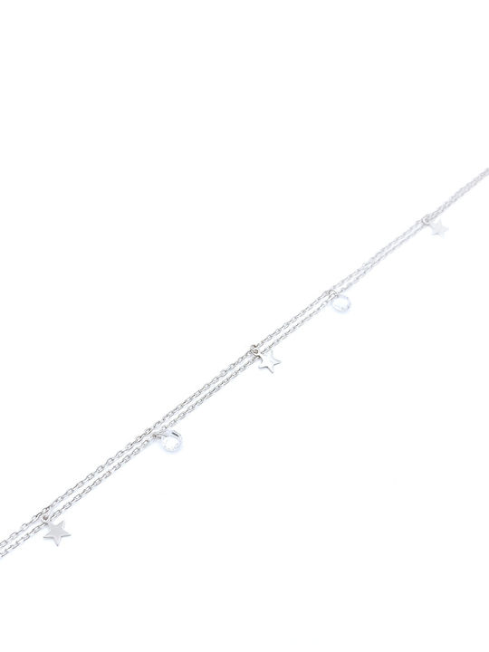 PS Silver Bracelet Chain made of Silver with Zircon