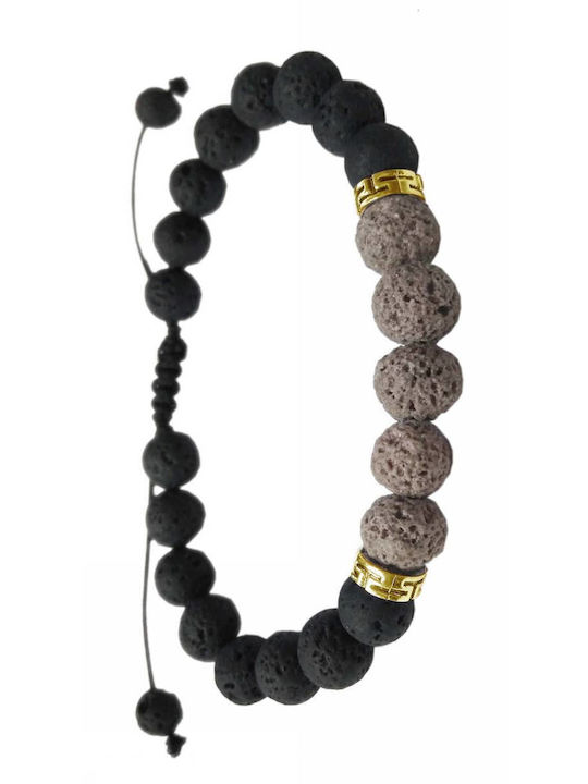 Tatu Moyo Bracelet Macrame made of Cord with Lava Stones