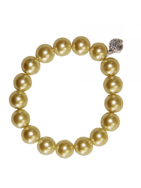 Tatu Moyo Bracelet made of Silver Gold Plated with Pearls