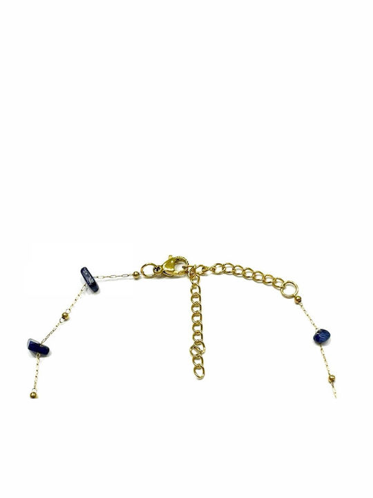 Kostibas Fashion Bracelet Anklet Chain made of Steel Gold Plated