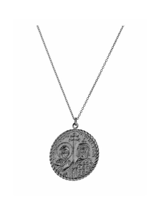 Paraxenies Necklace Constantine Amulet from Silver