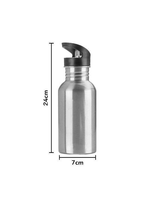 Koupakoupa Die Schlümpfe Wasserflasche Rostfreier Stahl 600ml Silber