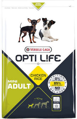 Versele Laga Opti Life Adult Mini 7.5kg Dry Food Grain & Gluten Free for Adult Dogs of Small Breeds with Chicken and Rice