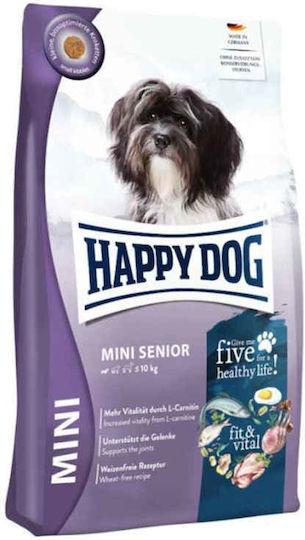 Happy Dog Mini Senior 1kg Dry Food Gluten-Free for Senior Small Breed Dogs with Corn, Poultry and Rice