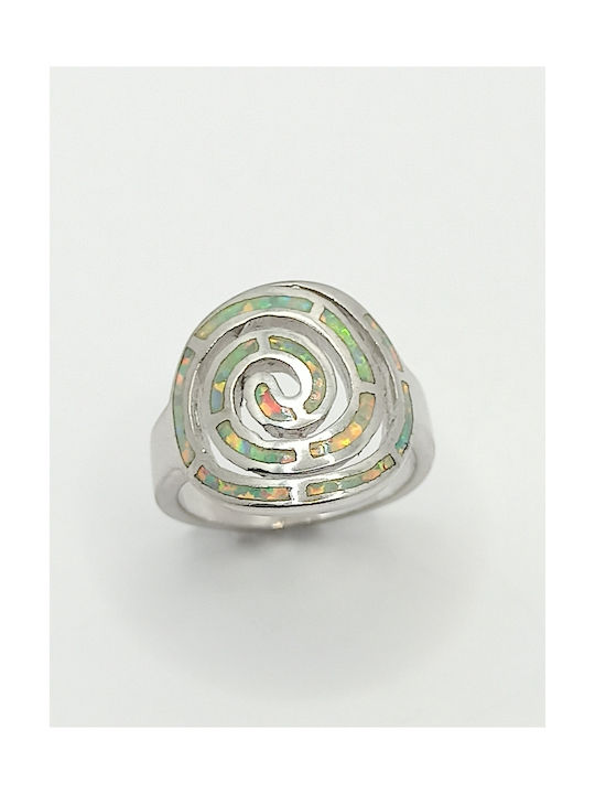 PS Silver Women's Silver Ring with Stone