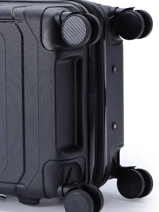 Lavor Cabin Travel Suitcase Hard Black with 4 Wheels Height 55cm 1-602