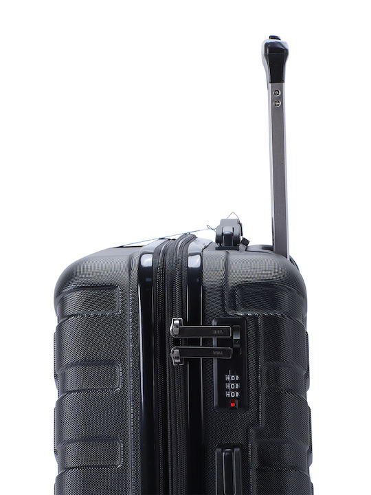 Lavor Cabin Travel Suitcase Hard Black with 4 Wheels Height 55cm 1-602