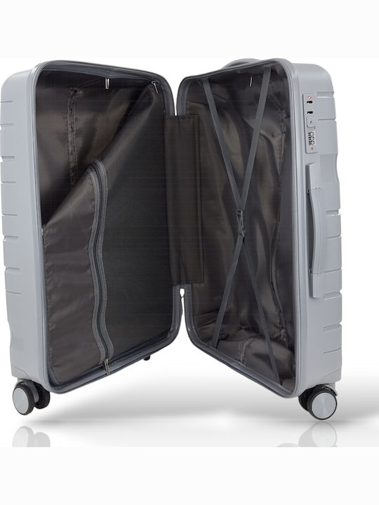 Playbags Reisekoffer Hartschalen Gray Maximalhöhe 65cm mit 4 Räder Set 2Stück pp332-set2