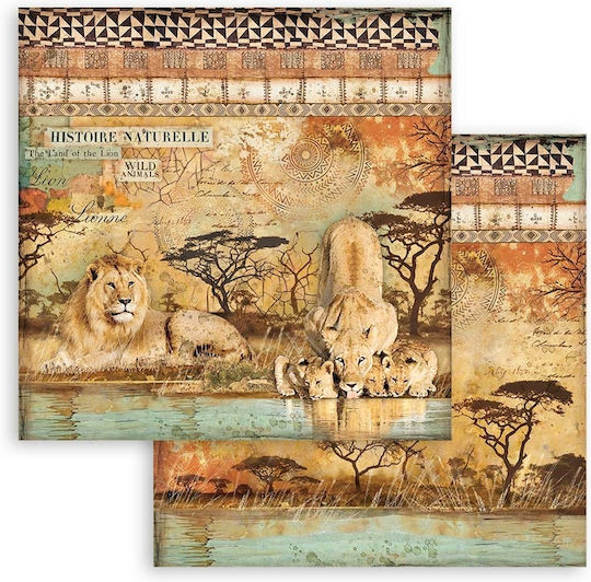 Stamperia Savana Scrapbooking Beidseitig 190gr/m² 10 Blätter 10Stück SBBL103