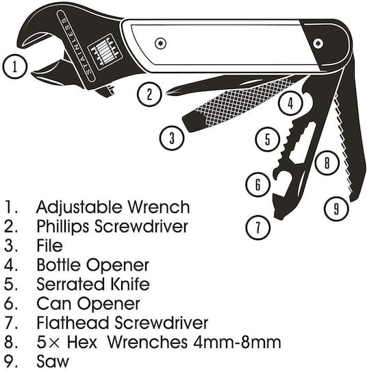 Gentlemen's Hardware Multitool Braun