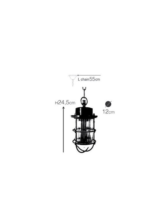 Andromeda Outdoor Hanging Ceiling Light E27 in Bronze Color 596