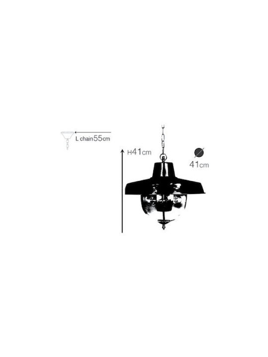 Andromeda Outdoor Hanging Ceiling Light E27 in Bronze Color 8527