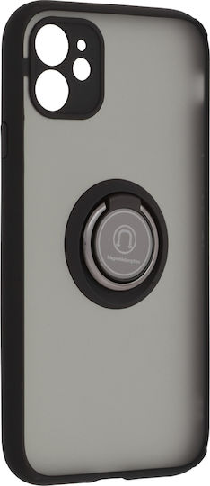 Techsuit Glinth Umschlag Rückseite Metallisch Magnetisch Schwarz (iPhone 11)