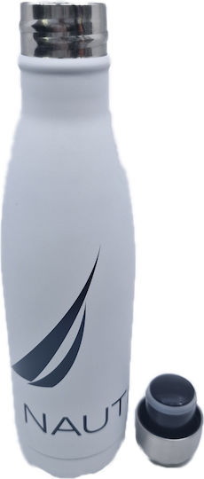 Nautica Μπουκάλι Θερμός Ανοξείδωτο 500ml White