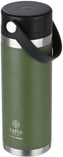 Estia Travel Chug Save The Aegean Recyclable Thermos Bottle Stainless Steel BPA Free 500ml Forest Spirit