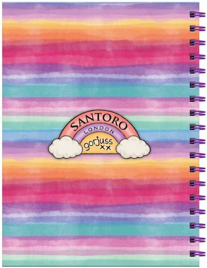 Santoro Gorjuss Notebook Spiral with Blank Pages and Pen Holder Multicolour