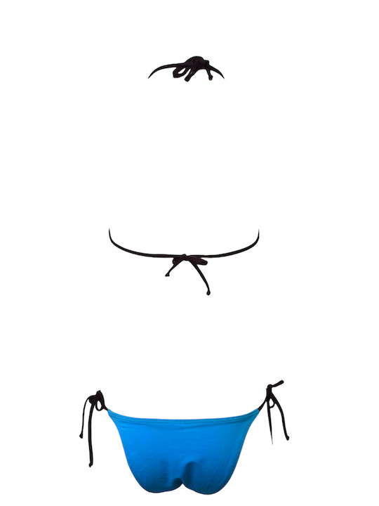 Set Bikini Dreieck Hellblau