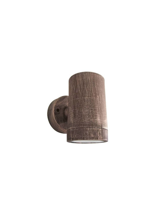 Heronia C-01 KEY 1L Wall-Mounted Outdoor Spot Light IP44 GU10 Bronze