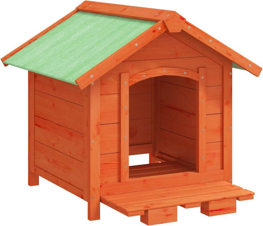 vidaXL Dog House Wooden Outdoor Brown 65x65x61.5cm