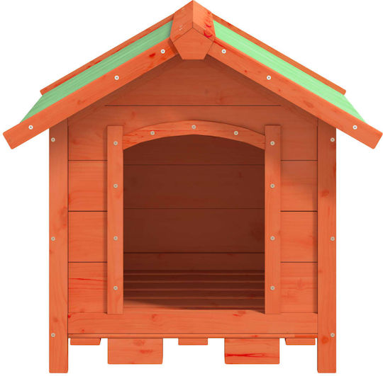 vidaXL Dog House Wooden Outdoor Brown 65x65x61.5cm