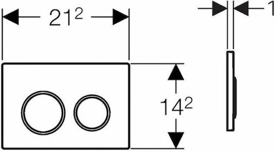Geberit Omega 20 Flush Plate Dual Flush