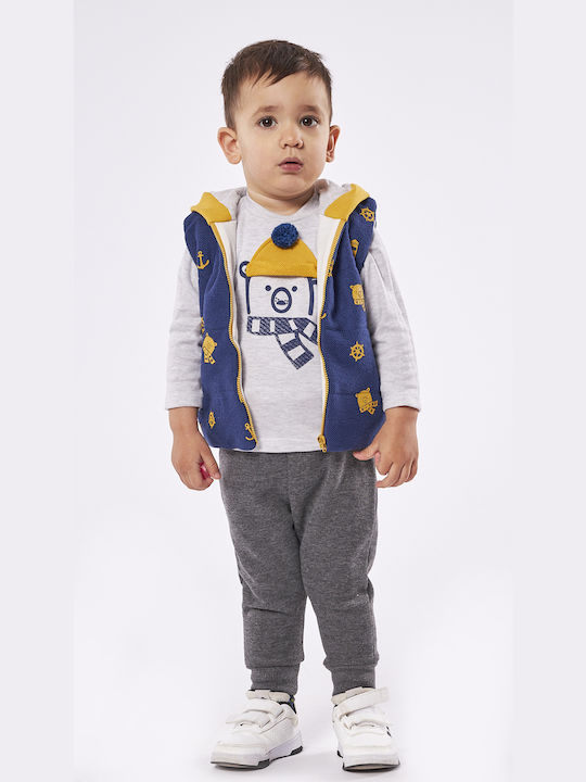 Hashtag Kids Set with Pants & Jacket Winter 3pcs Navy Blue