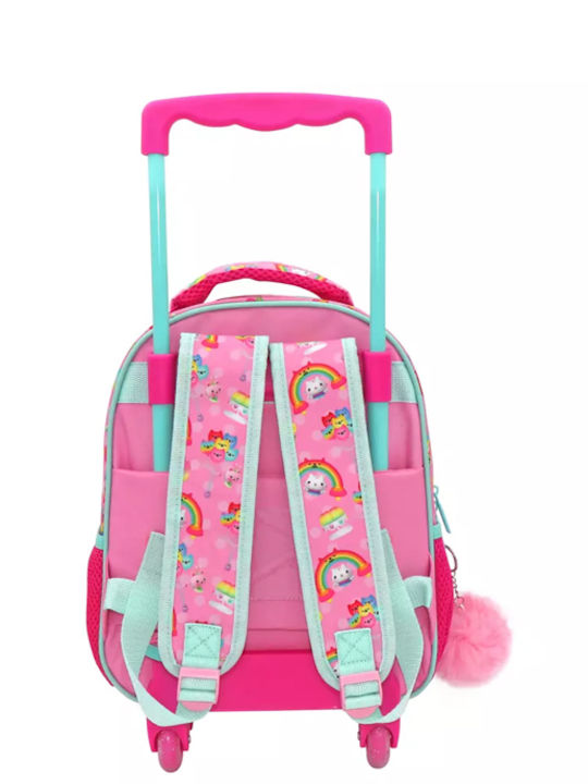 Must Gabby's Dollhouse Way to Grow School Bag Trolley Kindergarten in Pink color 8lt