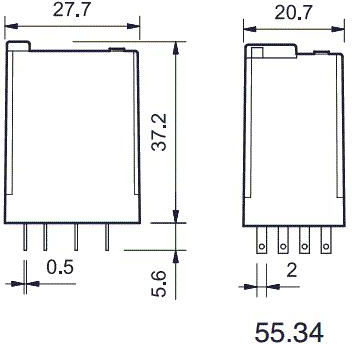 Finder Industrielles Relais Relais 24V 55.34.8.024.0040