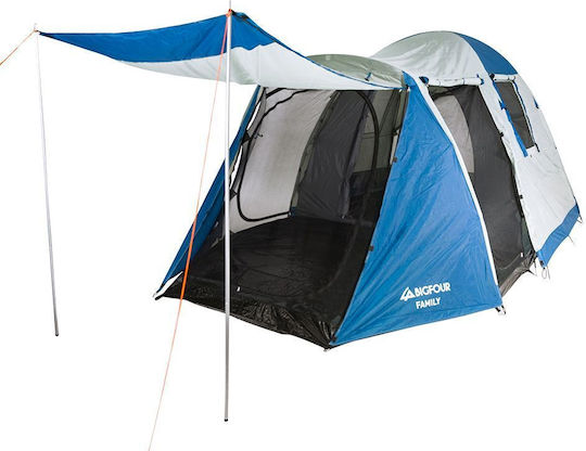 Bigfour Bigfour Family Σκηνή Camping Μπλε με Διπλό Πανί 3 Εποχών για 6 Άτομα 420x250x200εκ.