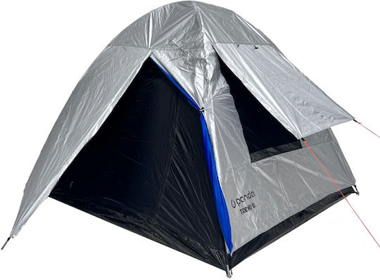 Panda Trend II Summer Camping Igloo Tent Blue with Double Cloth for 4 People 240x210x170cm