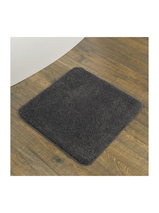 Sealskin Non-Slip Bath Mat Microfiber Square Angora 293996814 Grey 60x60cm