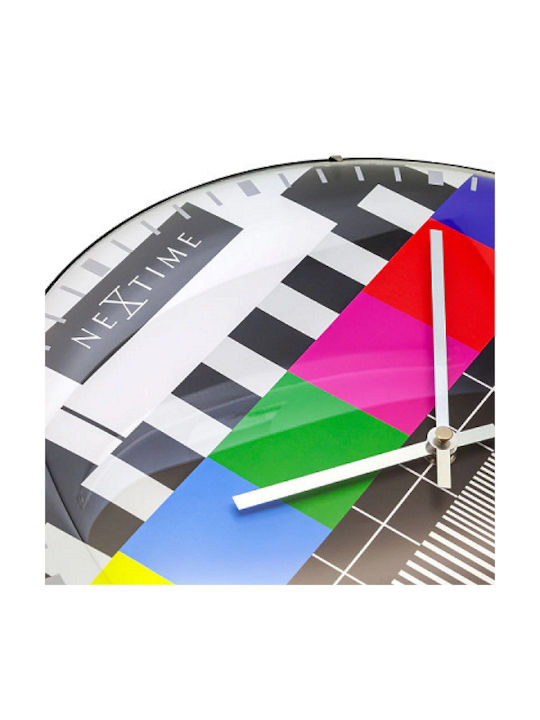 Nextime Silent Ceas de Perete Sticlă Multicolor Ø70cm