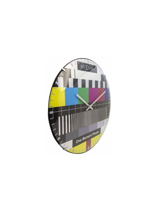 Nextime Silent Ceas de Perete Sticlă Multicolor Ø70cm
