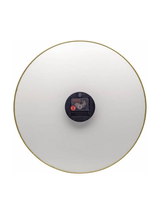 Nextime Marble Αθόρυβο Ρολόι Τοίχου Γυάλινο Λευκό Ø40cm